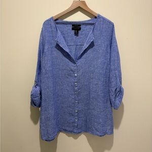 Tahari 100%Linen Women’s Button Down